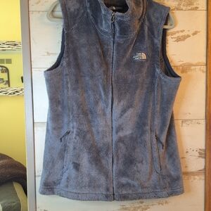 The North Face Gray Fleece Vest Womans Size Large